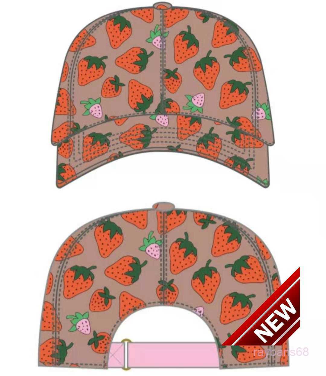 

23ss Quality Strawberry Baseball Caps Man's Cotton Cactus Classic Letter Ball Summer Women Sun Hats Outdoor Adjustable Sguc