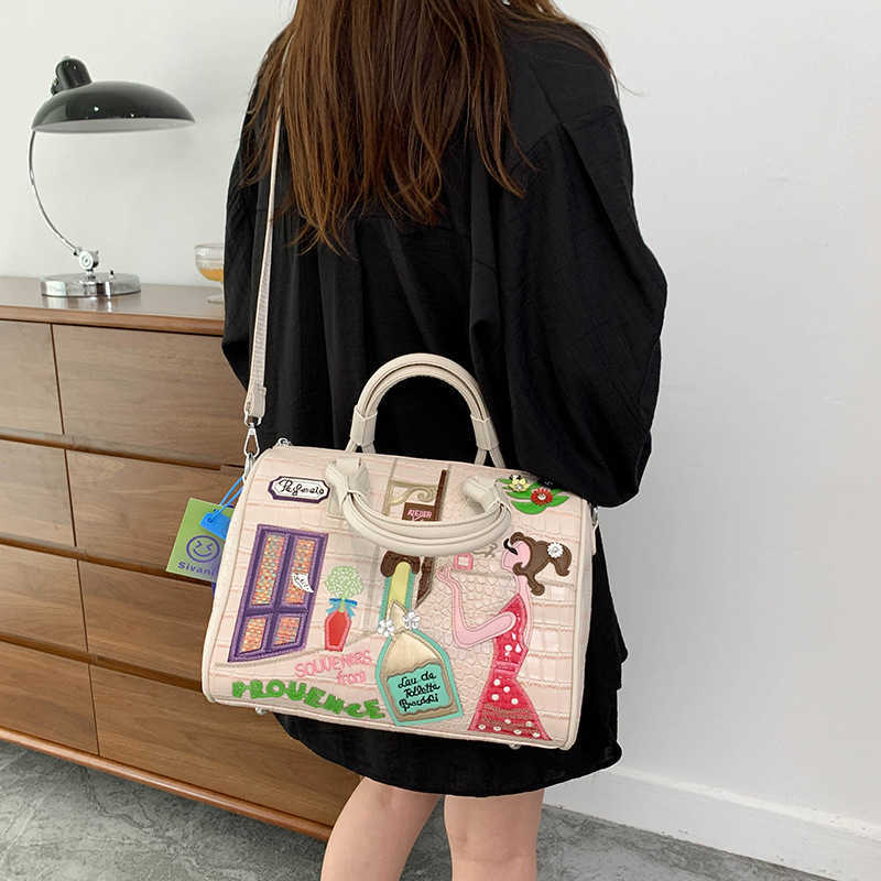 

Shoulder Bags Small Women s Fashion Mexican Style Large Capacity Portable Boston Bucket 230420, Brown10