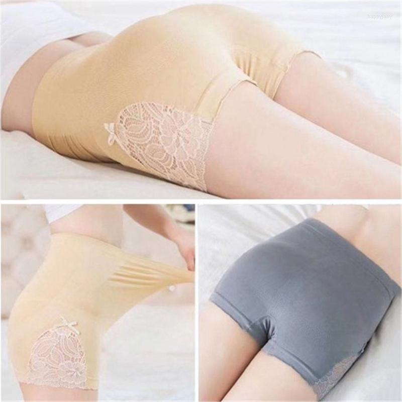 

Women's Panties Boxer Briefs Outer Wear Anti-glare Breathable Belly Safety Pants Ladies Lace Leggings, 2-white