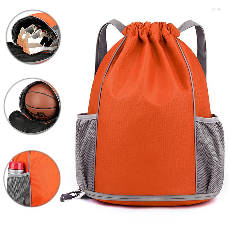 

Outdoor Bags Portable Sports Bag Basketball Backpack Man Waterproof Gym For Women Fitness With Shoe Compartment, Black