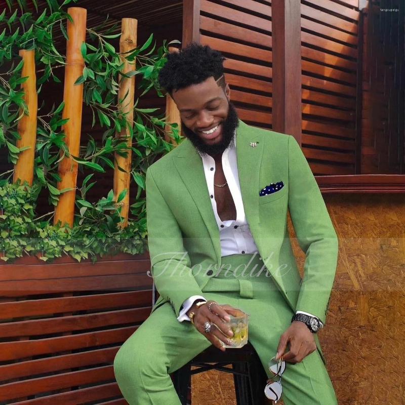 

Men's Suits Thorndike High Quality Light Green Prom Dresses For Young Man Notch Lapel One Button Slim Fit Men Wedding Groom Costume, Suits21