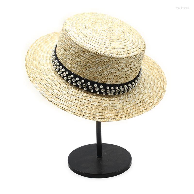 

Wide Brim Hats Visrover Bucket For Women Summer Hat Sun Bead Panama Outdoor Cap Foldable Beach Sunscreen Fisherman Caps Harajuku, Beige