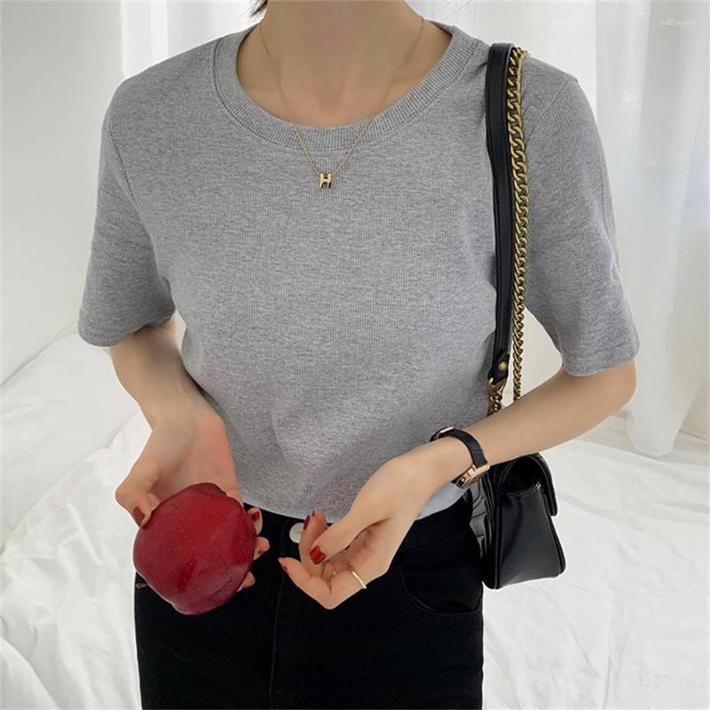 

Women's T Shirts PLAMTEE Women Tees Loose OL Casual Short Sleeves 2023 Fashion Summer Office Wear Streetwear Solid Chic T-Shirts, Black