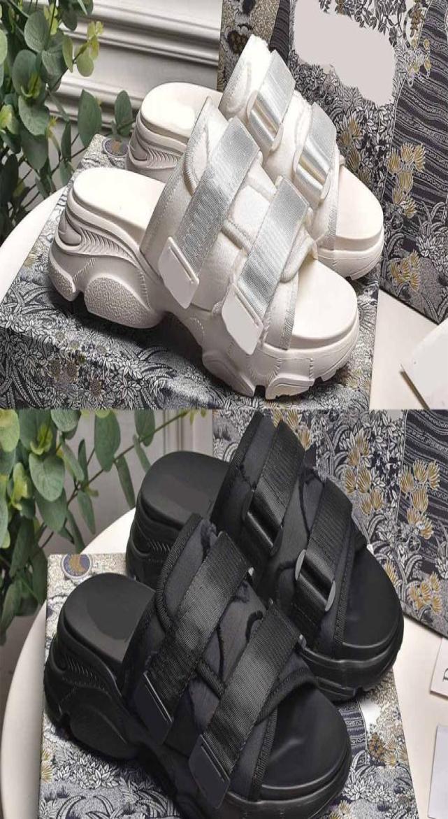 

DHL 20SS Womens White DWANDER Camouflage Nylon Slide Designer Sandals Slippers Fashion Platform Summer Beach Shoes5629274, Red