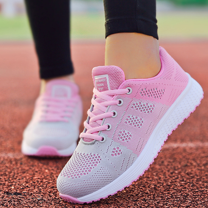 

Dress Shoes Women Sneakers New Lace Up Women Casual Shoes Breathable Shoes Woman Sneakers New Walking Female Footwear Zapatos De Mujer 230420, Grey shoes