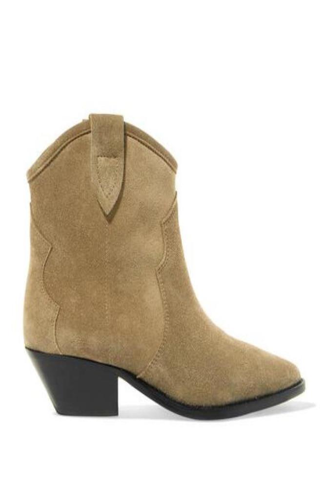 

Women Genuine Leather New Isabel Dewina Suede Ankle Boots Fashion Pop Marant Cowboy Boots Western Style Shoes8380172, Brown