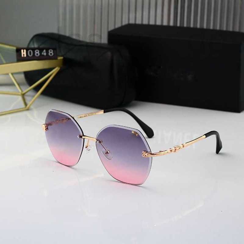 

Sunglasses designer 2023 New Frameless Polygonal Sunglasses, Eyeglasses, Slim Women's UV Resistant 7OXZ
