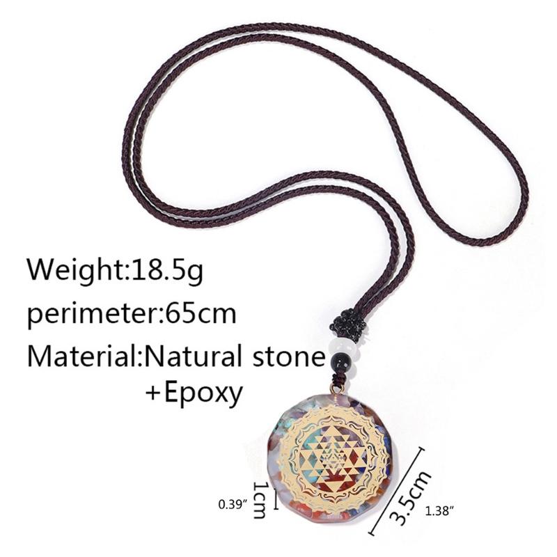 

Pendant Necklaces Luminous Necklace Orgonite Energy 7 Chakras Reiki Healing Protection Crystal Jewelry GiftPendant