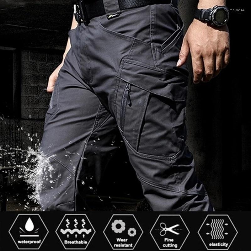 

Men' Pants 2023 Military Casual Cargo Summer Outdoor Loose Army Trousers Men Many Pockets Waterproof Wear Resistant Tactical, Black