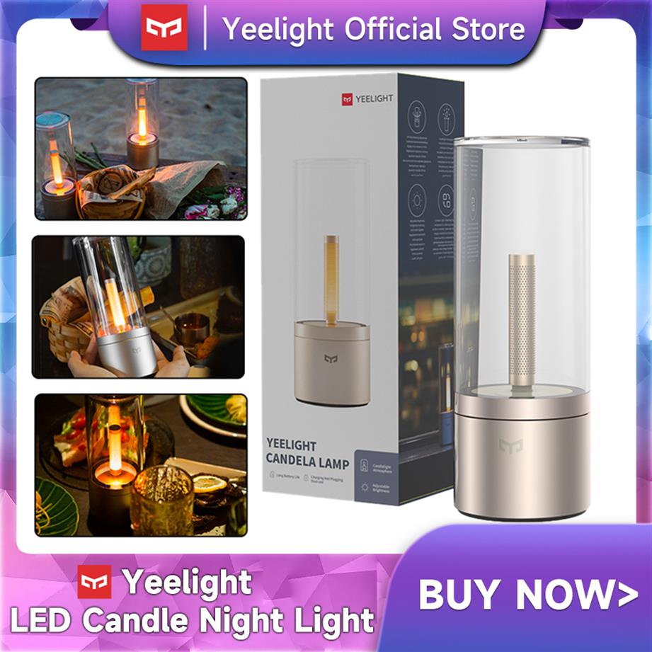 

Yeelight Second Generation Candela Led Night Light Dimmable LED Lamp Bedside Rechargeable Candle Bedside Lamp Camping Lamp multina226H
