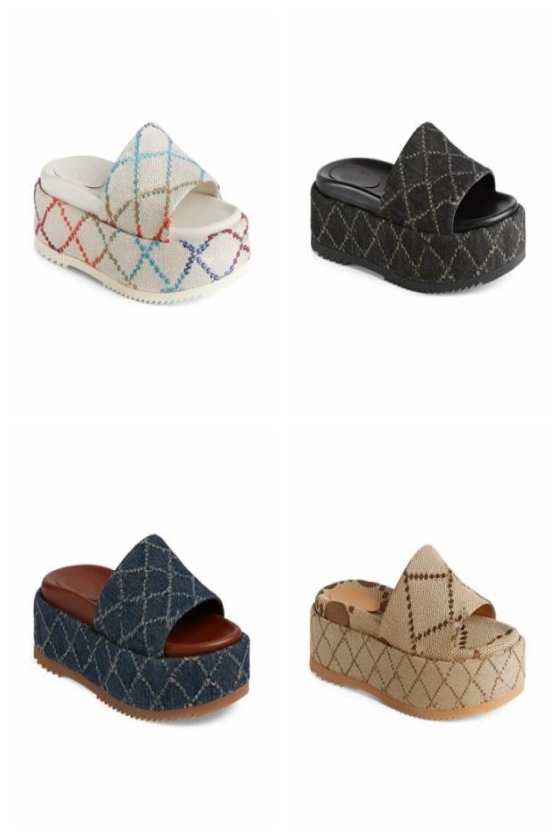 

jackdhstore 2022 womens 55mm platform slides slippers open toe wedge sandals with ridged rubber sole5628190, Split