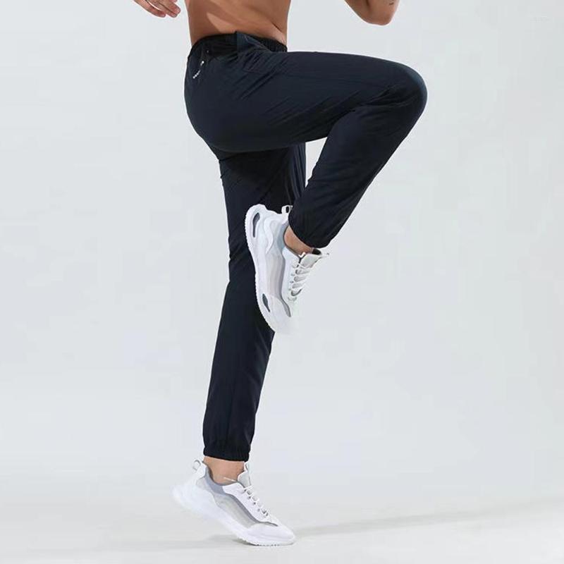 

Men's Pants Casual Jogging Trendy Straight Tracksuit Men's Versatile Breathable Fitness Hiking Ankle Banded Gyms Sports Trousers, Black