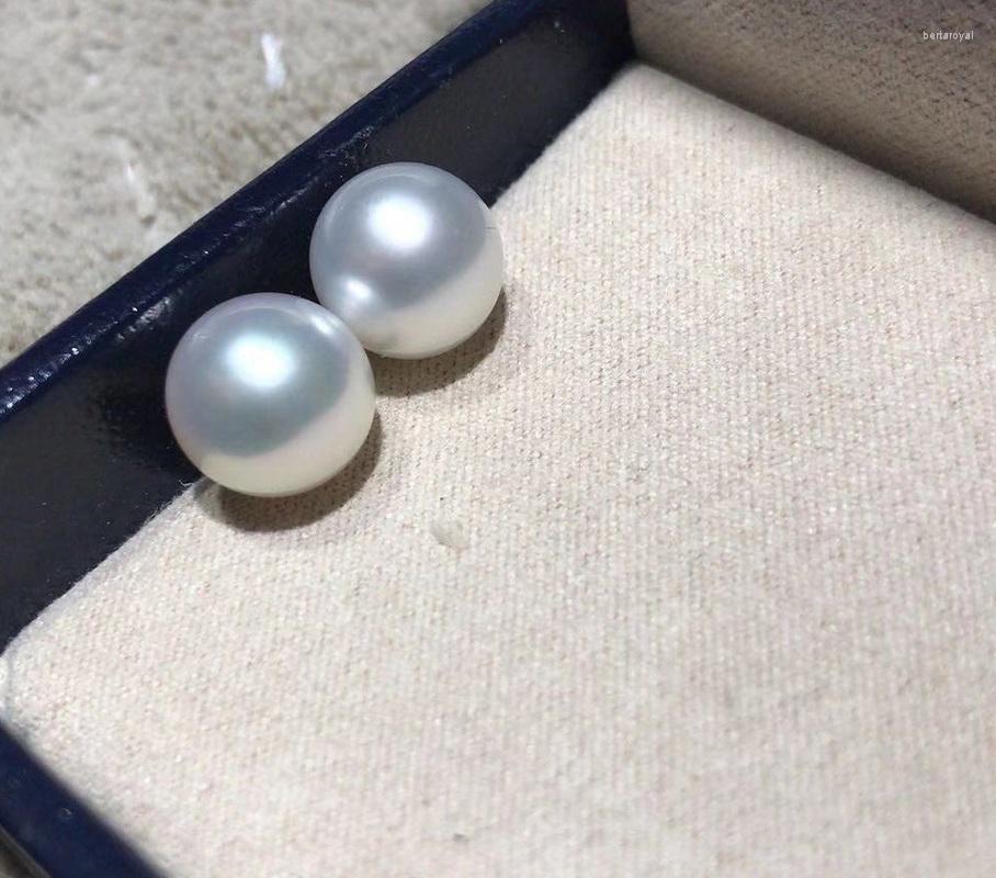 

Loose Diamonds Charming Pair Of 12-13mm Natural Sea Genuine White Round Luster Jewelry Pearl Gemstones