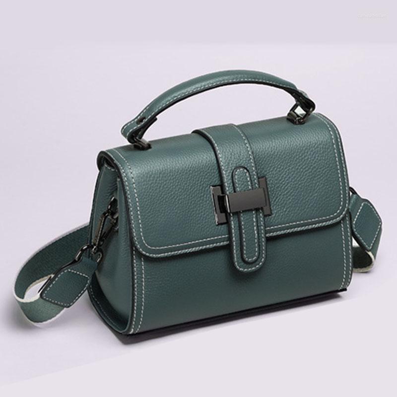 

Evening Bags Genuine Cow Leather For Women 2023 Fashion Shoulder Crossbody Ladies Luxury Designer Soft Small Square Handbag, Black