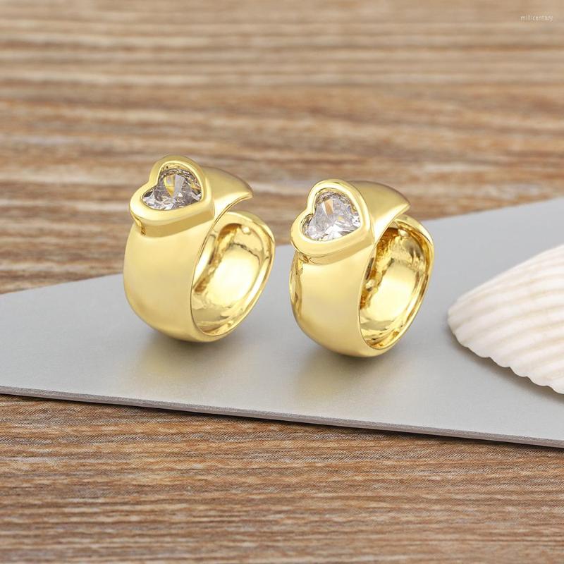 

Backs Earrings AIBEF Exquisite Star And Heart Shape Zircon Clip Women Buckle Ear No Piercings Fake Cartilage Party Jewelry Girl Gift