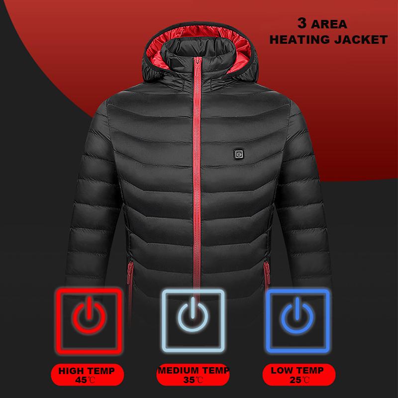 

Hunting Jackets Areas Heating Women Autumn Winter Smart Coat Electrical USB Heated Jacket For Camping Hiking Long SleevlessHunting, Black