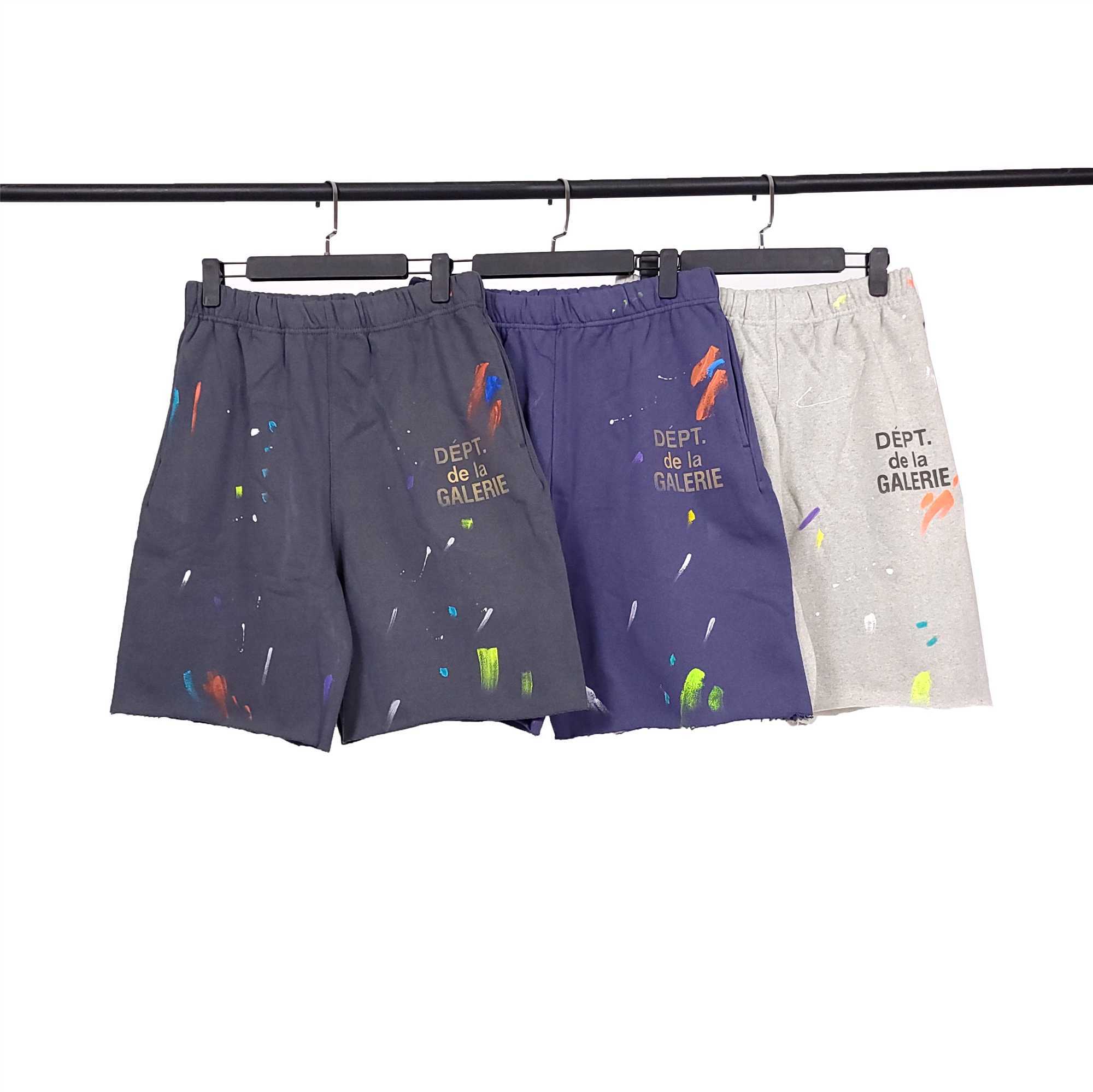 

Designer Clothing Fashion pant Gog Heavy Galleryes Depts Graffiti High Street Shorts Loose Straight Casual Men Women Couples Joggers Sportswear Hip hop Streetwear, Purple blue