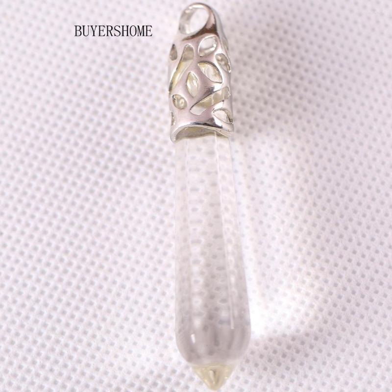 

Pendant Necklaces Natural Stone Hexagonal Column White Crystal Quartz For Necklace Women Men Fashion Jewelry Gift 1Pcs K260
