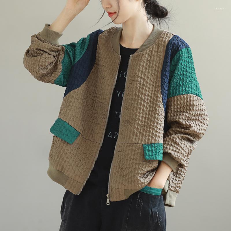 

Women's Jackets 2023 Autumn Solid Baseball Jacket Women Korean Casual Bomber Female Vintage Loose Cardigan Zipper Outerwear L121, Black