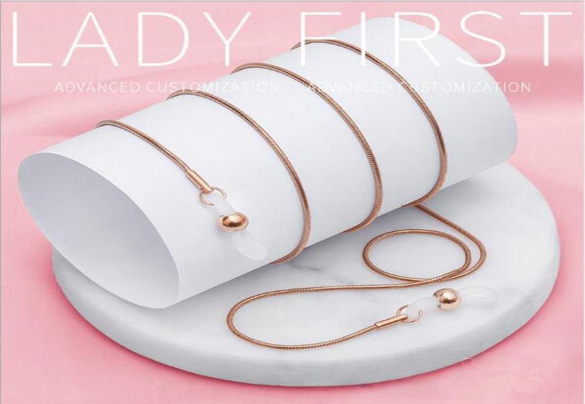 

Fashion quality retrovintage sunglasses snake chain aircraft titaniumstain readingglasses antislip rope neck cord retainer sili2088608