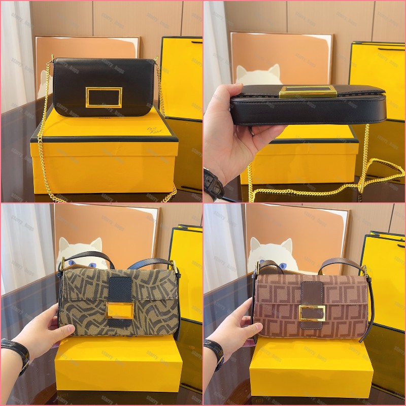 

Designer Shouder Bag Luxury Baguette For Women letter f bags patent leather Handbags Purse Crossbody Brose vertigo Canvas underarm bag, F1