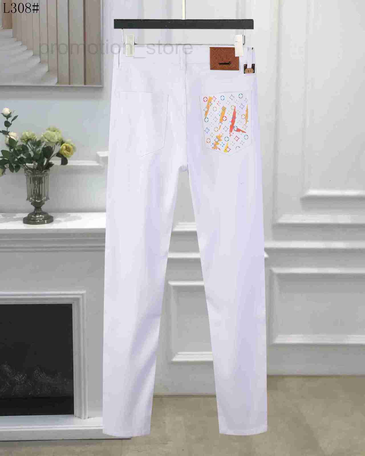 

Men's Jeans Designer 2023 women pant Sport Letter jacquard Colored letter Spring summer Casual pants white Size 29-40 IHDI, Lov