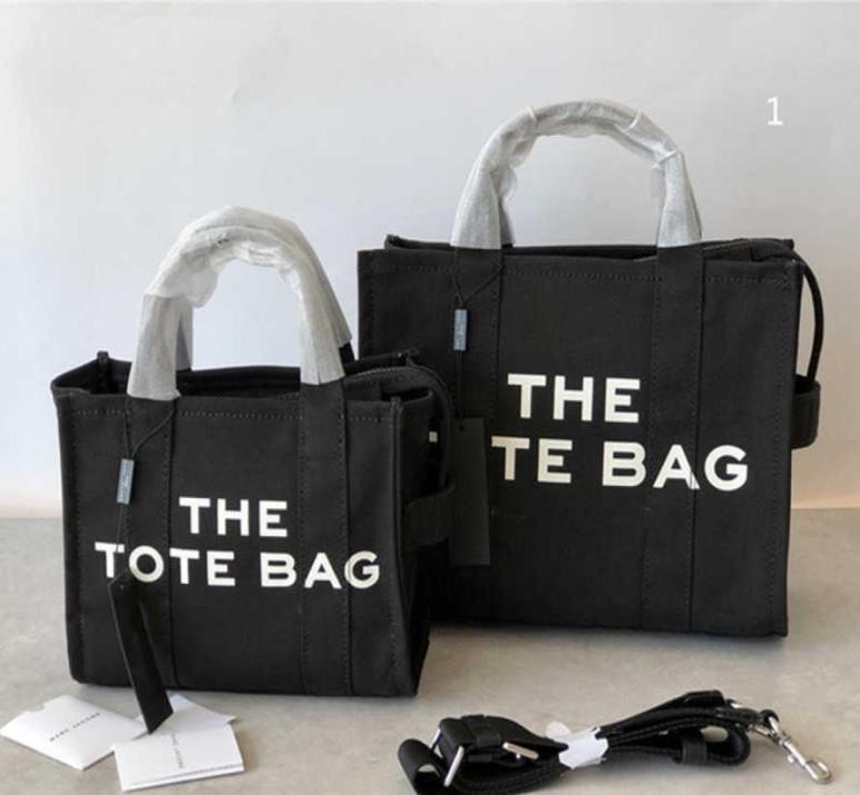 

MarJcobs Womens Totes Bags Fashion Shopper Shoulder Bag Canvas Woody Tote Handbags 24cm 32cm Two Size L00924186634, Black