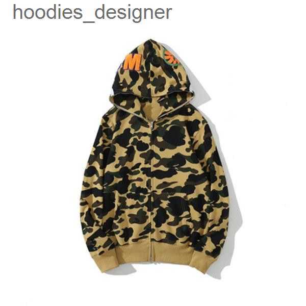 

Mens Designer Hoodie Full Zip Up Shark Hoodies for Woman Black Camouflage Jacket Blue Hoody Hooded Sweatshirt Man Womens Sweater Long Sleeve Cardigan 25JXD, Gray