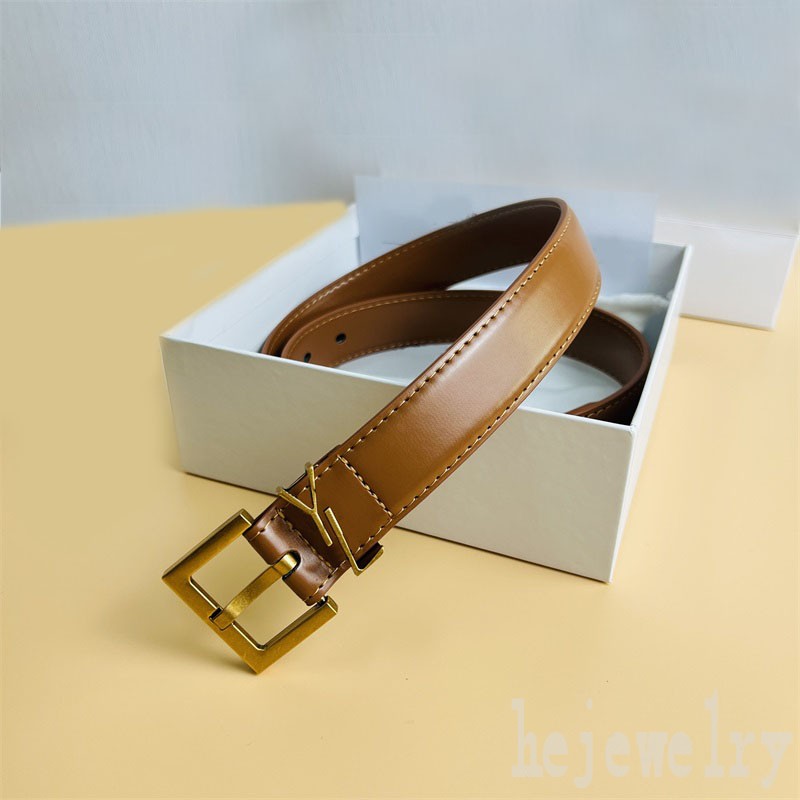 

Unisex leather belt luxury fashion designer belt plated gold silver metal buckle cinturones stylish jeans european style men designer belt bronze color PJ014 B23, As show