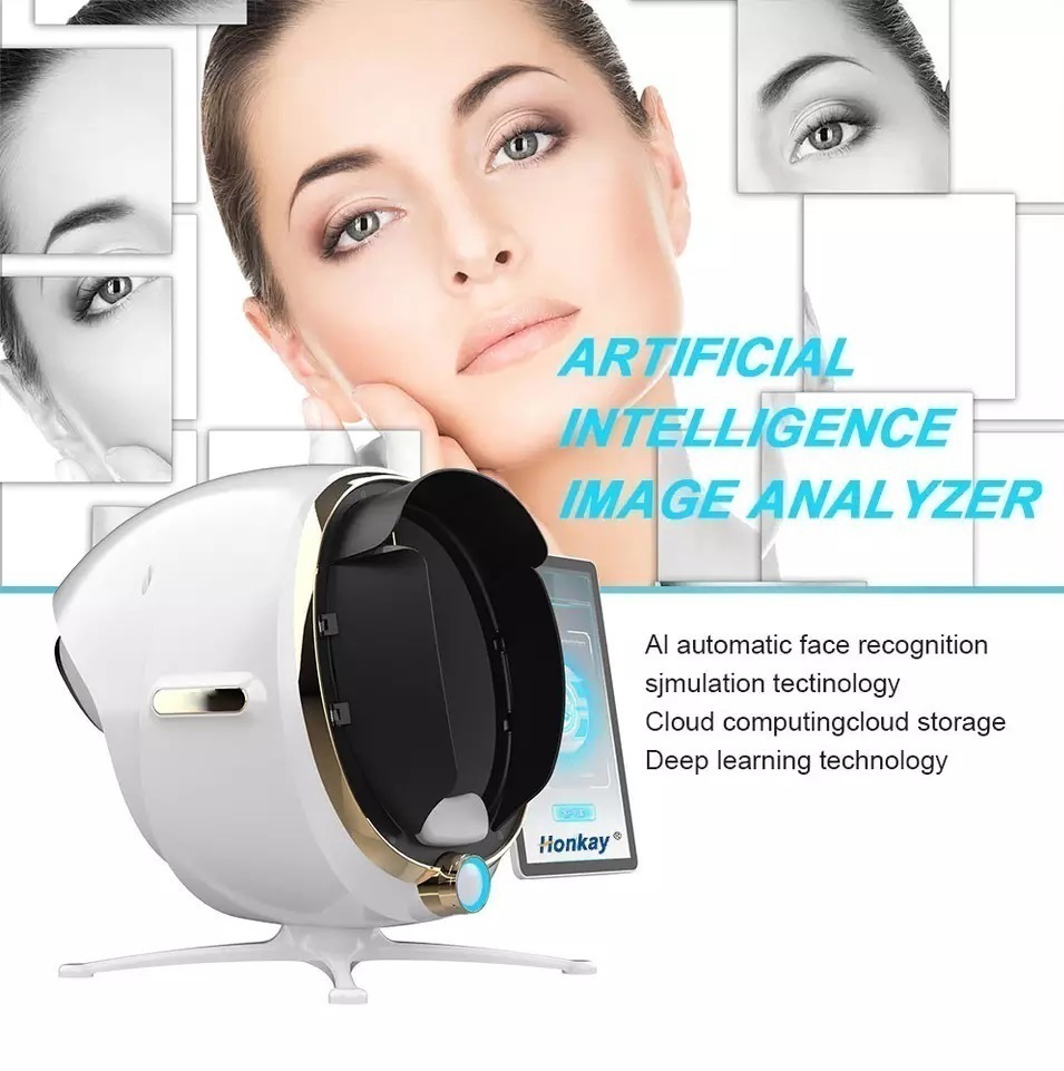 

2022 Facial Skin Scanner Diagnostic Analyzer Analysis Mirror Machine Portable magic Mirror 3D Skin Analyzer Skin Analyzer Stand