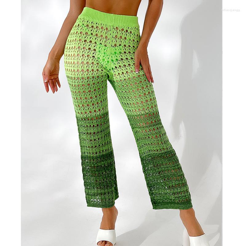

Women' Swimwear Sexy Crochet Beach Pants Women Hollow Out Outfits Bikini Cover Up Swimsuit Beachwear 2023 Summer Holiday, Neon green