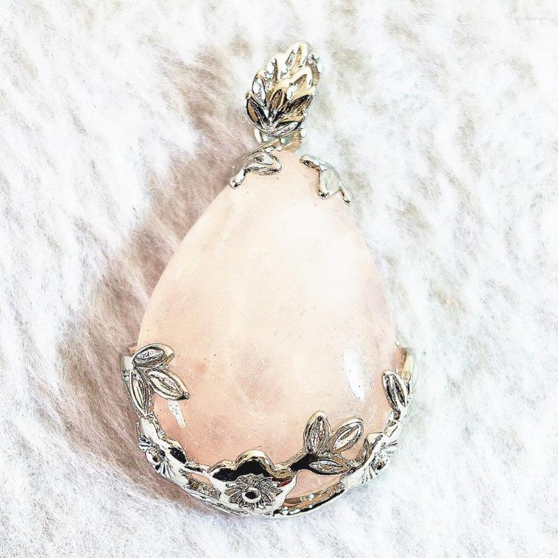 

Pendant Necklaces 27x30mm Teardrop Pink Crystal Jewelry Pendants B832