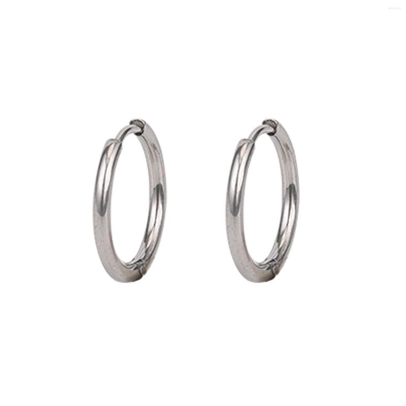 

Hoop Earrings Earring Female Titanium Steel Plain Ring Fadeless Thin Ear Western For Women Heart