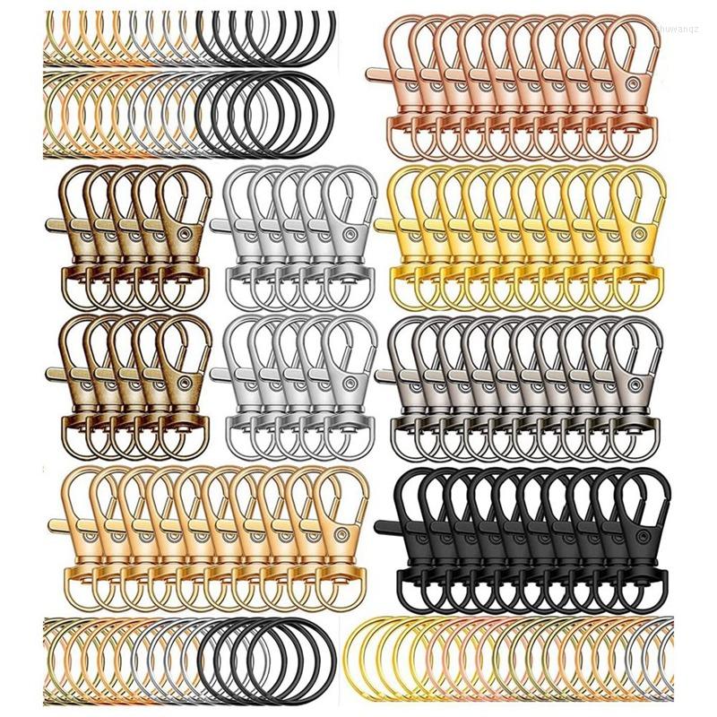 

Keychains 140Pcs Keyrings Carabiner Keyring Swivel Snap Hook Lobster Clasp Key Chain Clip For