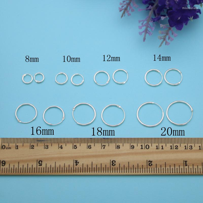 

Hoop Earrings Aide 925 Sterling Silver 8-20mm For Women Ear Bone Buckle Simple Round Circle Cartilage Hoops Piercing Pendientes