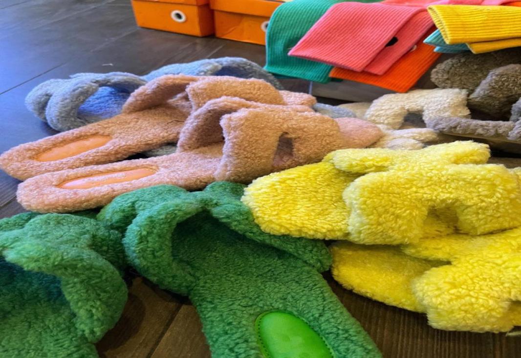 

Autumn Platform Wool Slides Fashion Flat Slippers Women Mules Holiday Beach Shoes For Woman 2022 Fur Sandalias Mujer8740950, Green