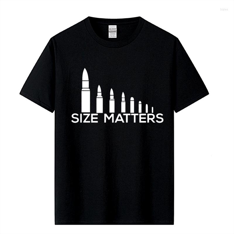 

Men' T Shirts Fashion Design SIZE MATTERS SHIRT 2nd AMENDMENT GUN TEE AR-15 AK FREEDOM S8 O-Neck Hipster, D5637w-white