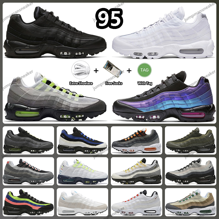 

Designer 95 95s Running Shoes Laser Fuchsia Triple Black White Neon Light Bone Grey Red Pure Platinum White Metallic Trainers Outdoor Sports Sneakers for Men Women, Item#30