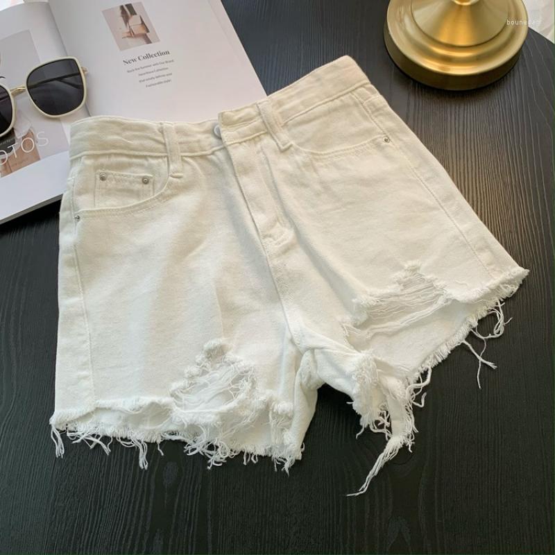 

Women's Jeans Fashion High Quality Design Sense Washed Slim Denim Shorts Korean Version Waist Wide Leg Ripped Women, Blue