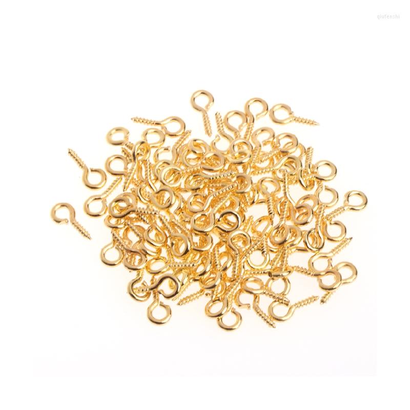

Jewelry Pouches 100 Pcs Screw Claw Golden Silver Accessories DIY Mini Eye Pins Bolt Bail My13 21 Drop