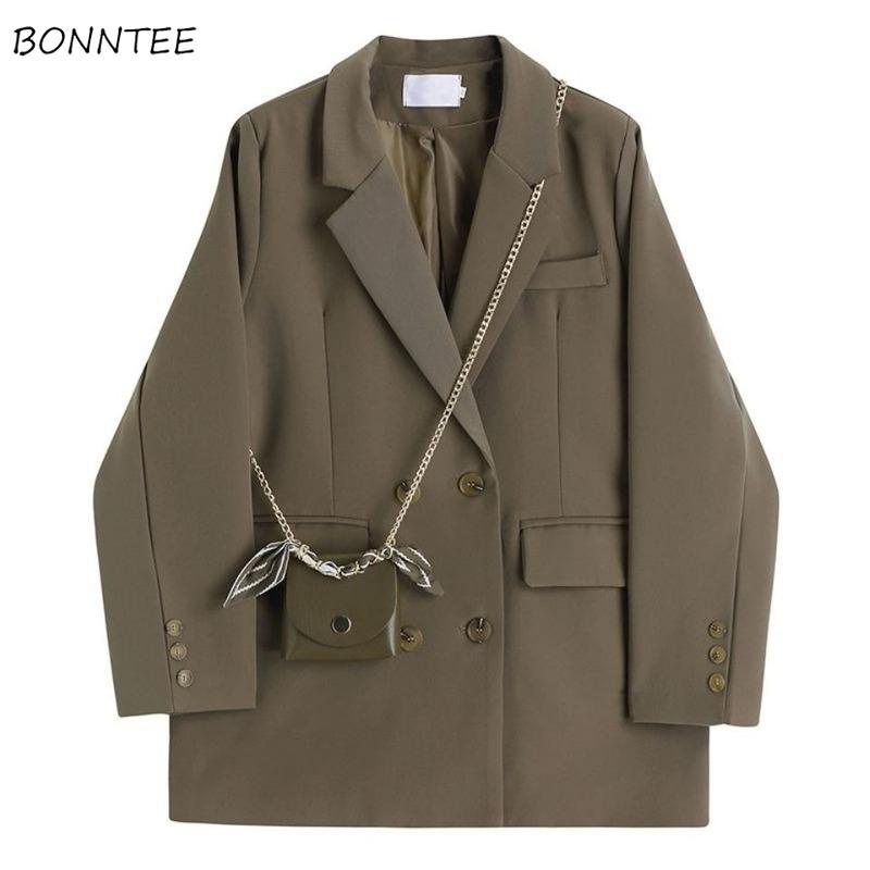 

Pants BLAZERS WOMEN COFFEE OFFICE LADY LONG SLEEVE SOLID CLASSIC DOUBLEBREASTED NEW FASHION 2022 DESIGNER LOOSE SPRING INS POPULAR, Black no bag