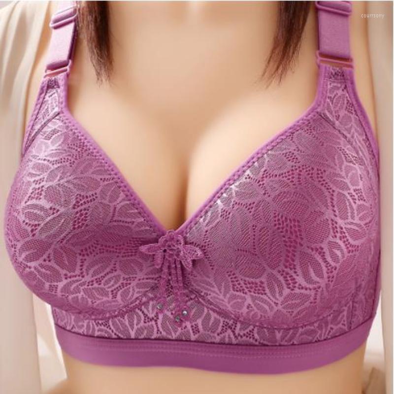 

Bras Plus Size Ladies Bra Thin No Steel Ring Comfortable Breathable Adjustable Underwear Push Up Sexy Women Lingerie BC Cup, Black