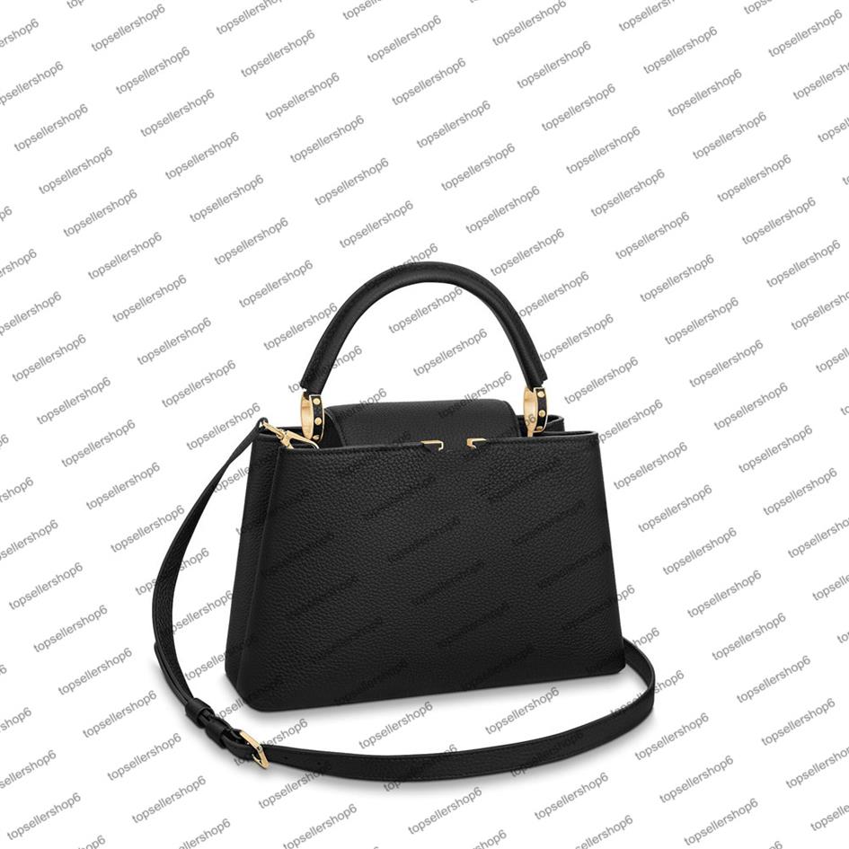 

M42259 M56071 CAPUCINES MM MINI Designer women bag genuine calf leather cross-body clutch purse handbag shoulderbag top handles to306q, 2 m42253 pebble metal letter buckle