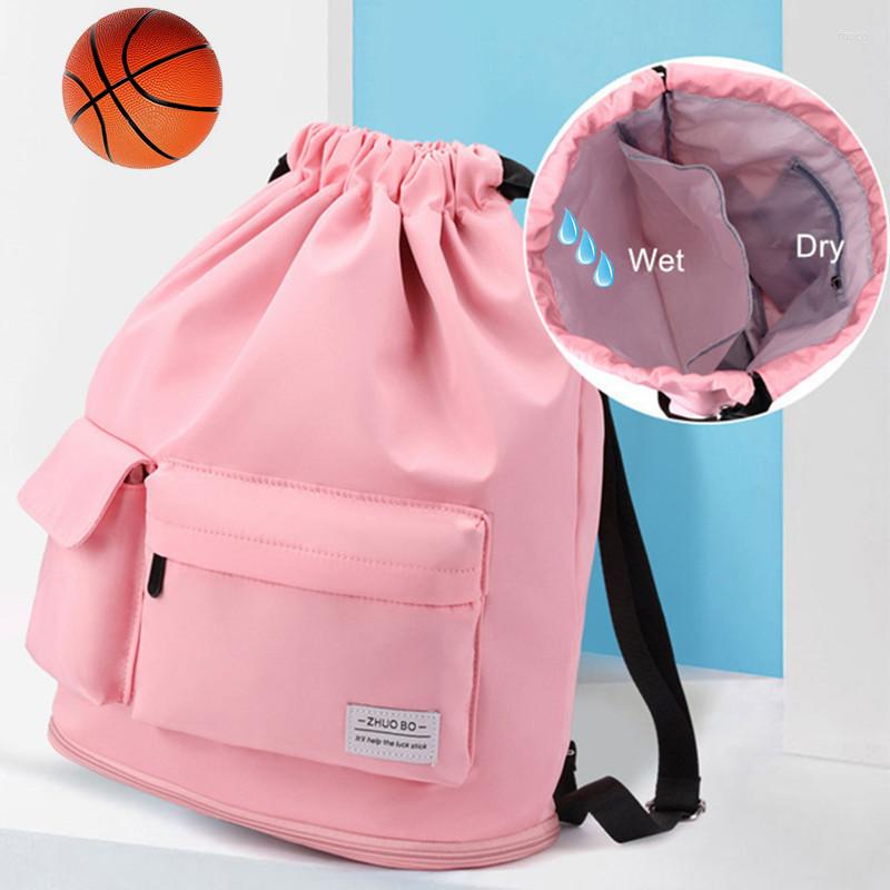 

Outdoor Bags Men's Sports Bag Gym Travel Drawstring Basketball Swimming Big Camping Rucksack Weekend Fitness Luggage Bolsas Women's, Gray