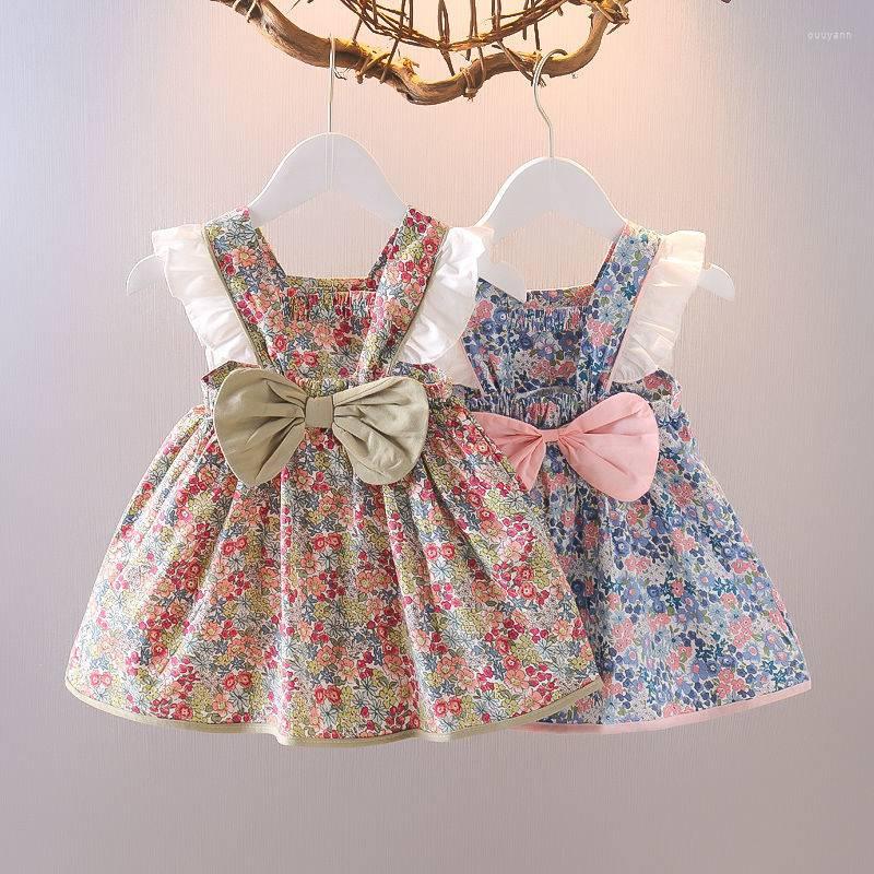

Girl Dresses 2023 Born Baby Girls Summer Clothes Outfit Floral Dress For Clothing 1 Year Babies Birthday Princess, Blue