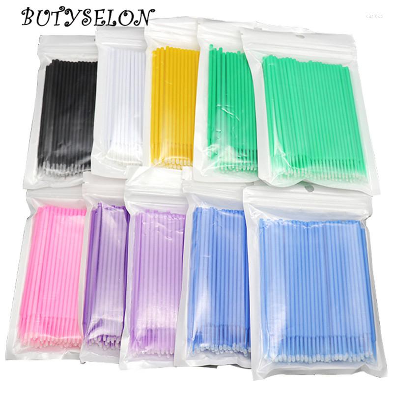 

Makeup Sponges 100Pcs Disposable Cotton Swab Eyelash Micro Brush Mascara Wands Applicator Stick Buds Lashes Extension Glue Remove Tool