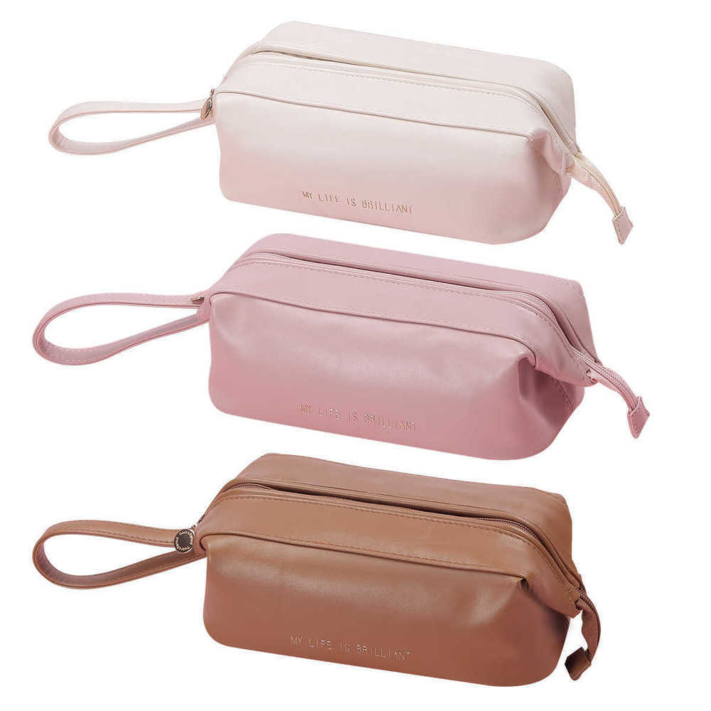 

Luggage PU Makeup Bag Cloud Single Layer Large Capacity Portable Travel Wash Bag 230420, Single layer - rose powder