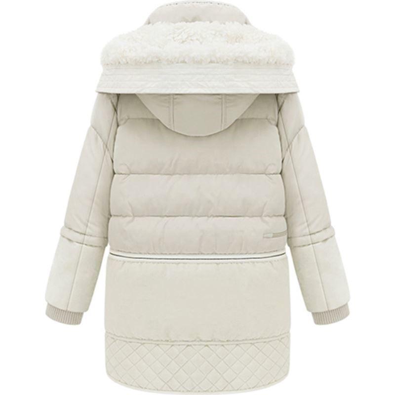 

Parkas thick winter jackets white duck feather lamb wool imitation women's down coat outerwear fashion parkas overcoat WHF31