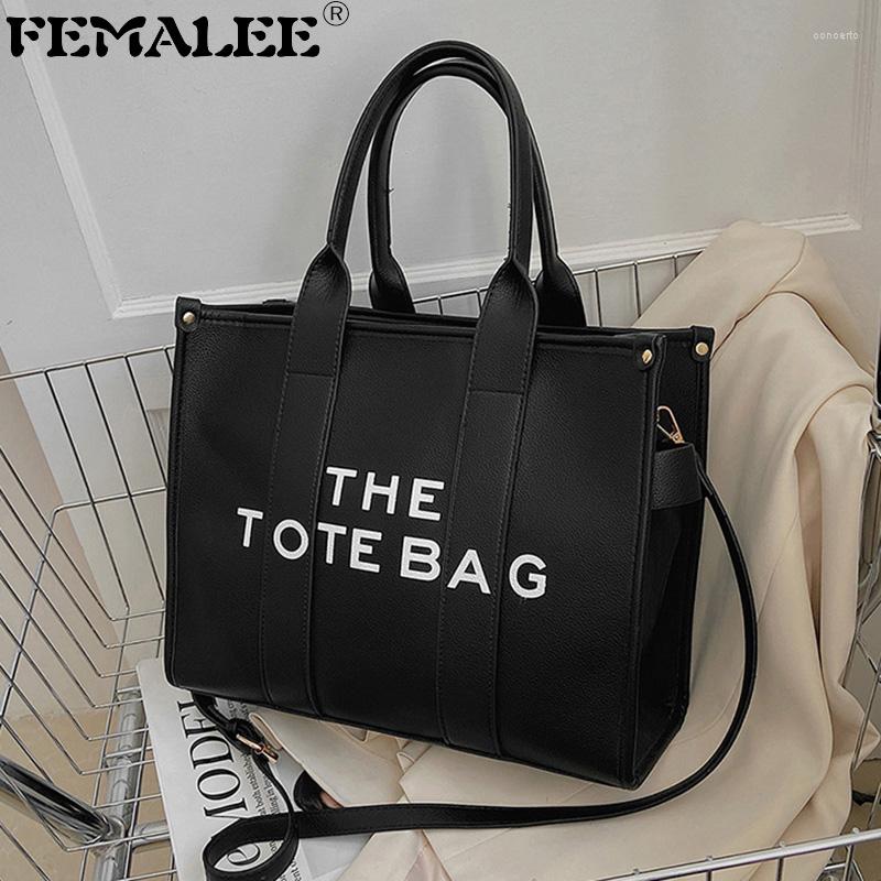 

Shoulder Bags Fashion Leather Tote Bag Women Luxury Designer Zipper Black Ladies Crossbody Large Shopping Bolso Purses