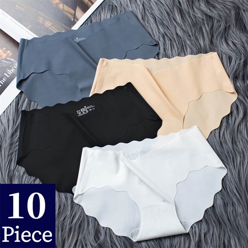 

Women's Panties BZEL Solid Seamless Women's Panties 10PCS/Set Silk Satin Underwear Sports Breathable Briefs Comfort Lingerie Underpants 230420, Set 3